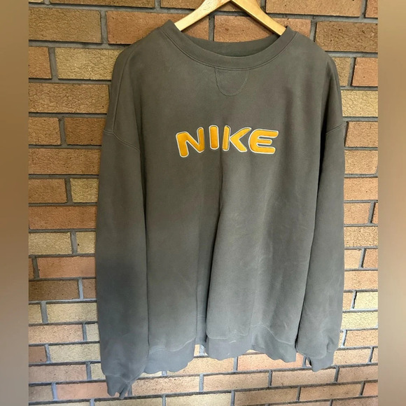 Vintage Nike Center Logo Swoosh Large U Stitch Spell Out Sweatshirt Retro XXL